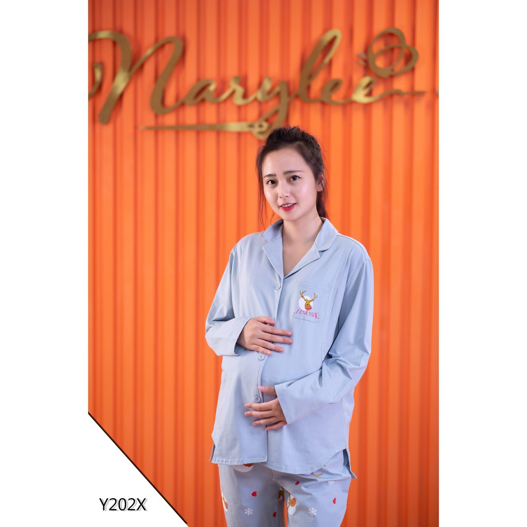 Bộ Bầu Mặc Nhà Trước Và Sau Sinh NARYLEE chất liệu cotton cao cấp kháng khuẩn chống tia UV an toàn mã NR-Y202