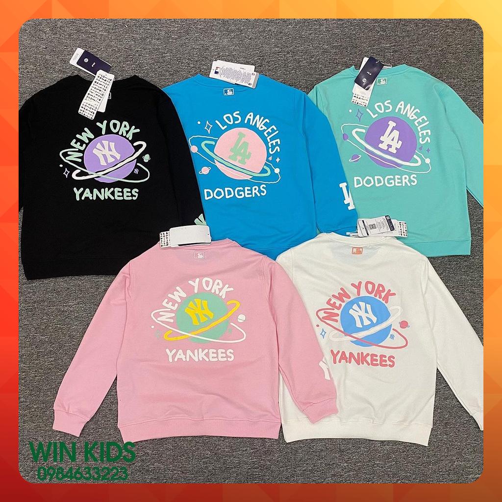 AK004-Áo sweater MLB xuất dư nỉ da cá bé gái size đại, mẹ và con có thể mặc đôi
