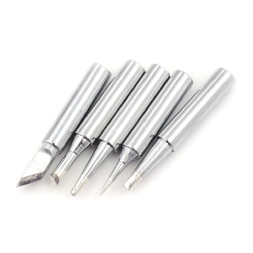 Set 5 đầu hàn sắt JETTING 936 bằng đồng thau hình nón/hình xiên chuyên dụng