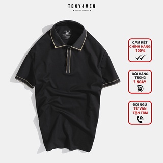 Áo Polo Nam TONY4MEN Cao Cấp Chất Vải Mềm Mịn Form Slimfit PL4003