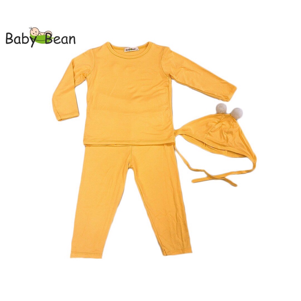 Bộ Đồ Thun Lạnh Tay Dài Bé Sơ Sinh BabyBean kèm NÓN (MÀU NGẪU NHIÊN) (7kg-13kg)