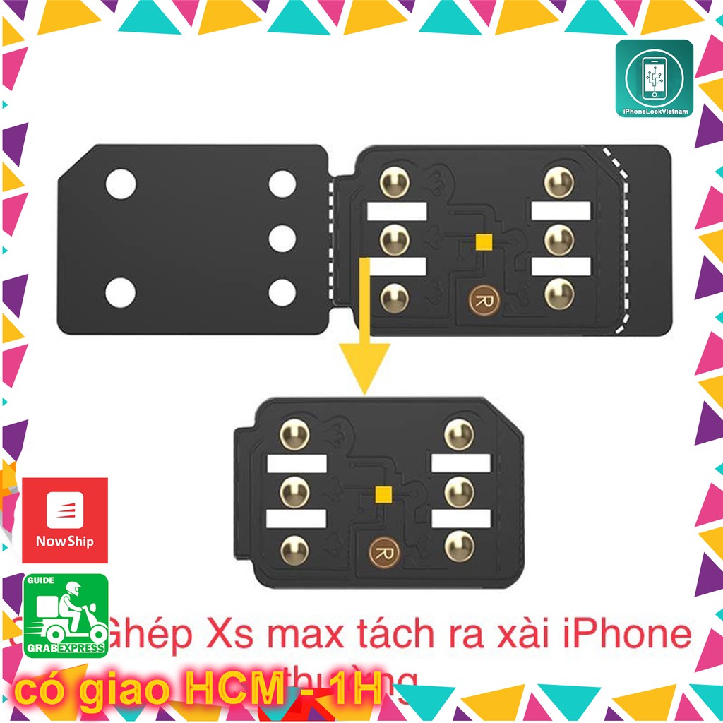 [ 2020 RẼ ]Sim Ghép GIÁ RẼ GẬP 2 MẢNH XR / XS / XSM / PRO 2022
