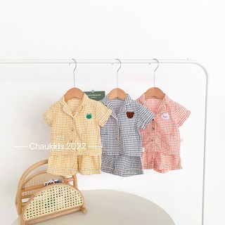 Bộ pijama kẻ caro cho bé