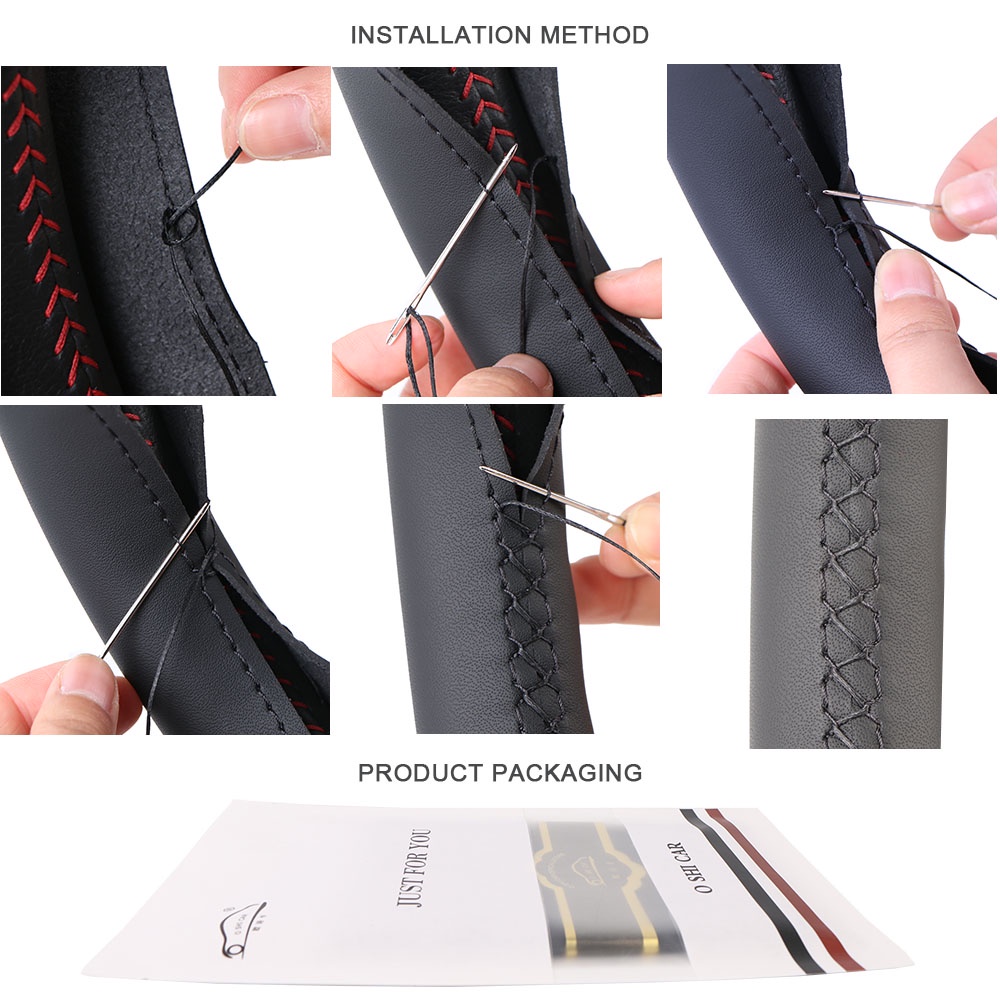 Vỏ Bọc Vô Lăng Bằng Da Thật Thoáng Khí Đường Kính 36cm 38cm 40cm Cho Xe Hơi