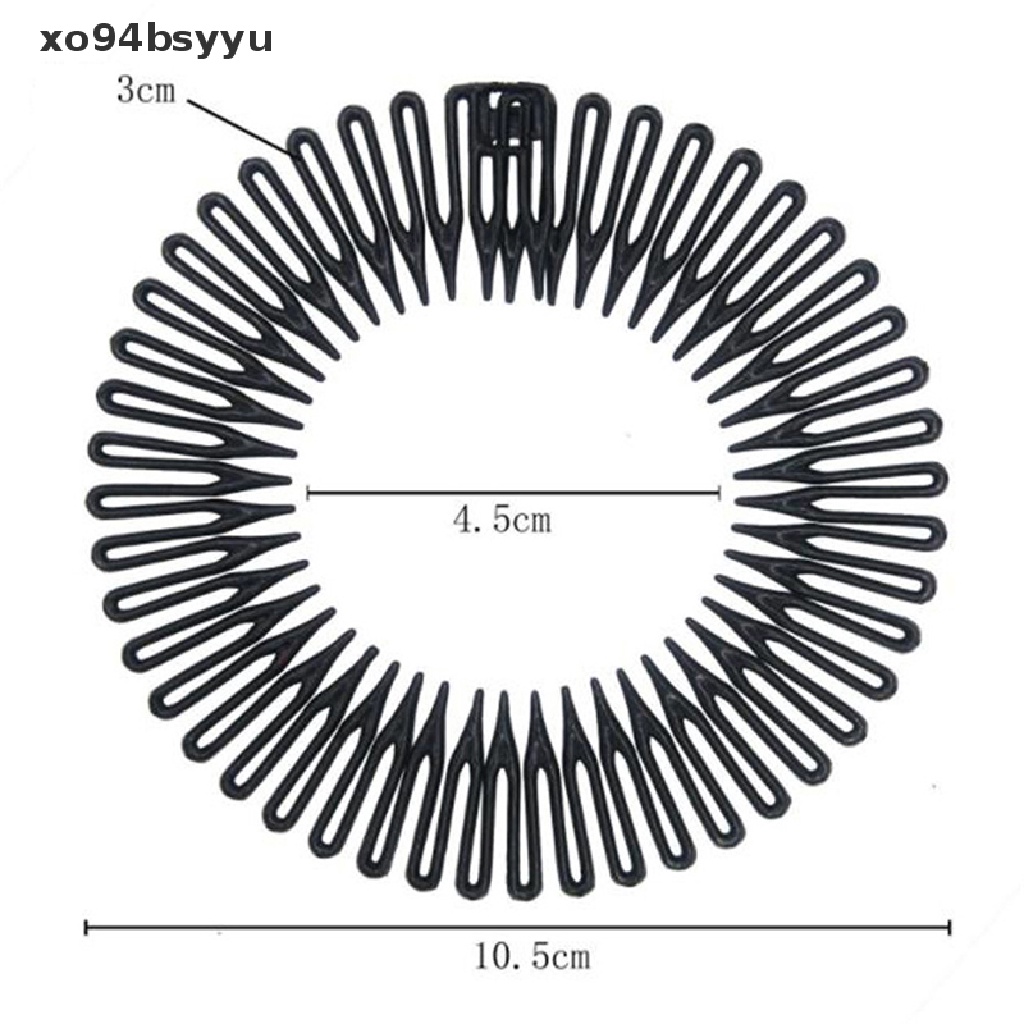 Xo94bsyu Băng Đô Bằng Nhựa Đính Kim Cương Có Răng Lược Linh Hoạt Cho Nữ