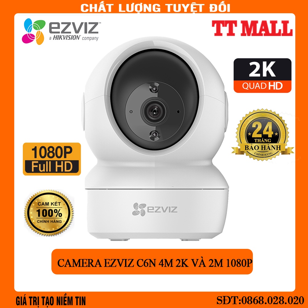 Camera ip wifi Ezviz C6N 4M  2K  1080P 2M - Hàng chính hãng bảo hành 2 năm