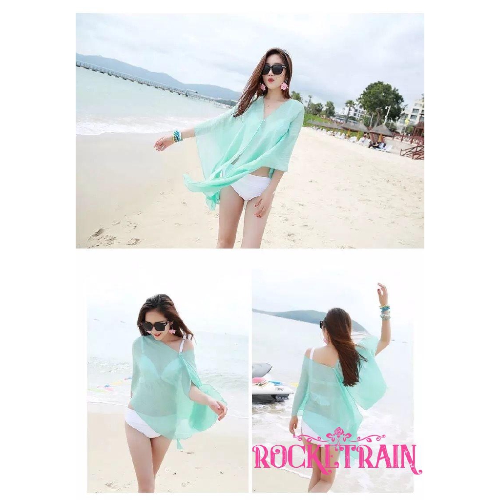 Áo choàng mặc ngoài bikini thịnh hành cho nữ