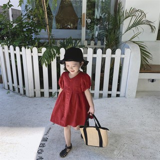 Váy baby doll cho bé, dáng đầm xòe
