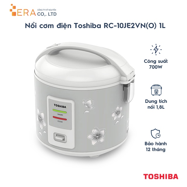 [Mã ELHADEV giảm 4% đơn 300K] Nồi cơm điện Toshiba RC-18JFM2(H)VN