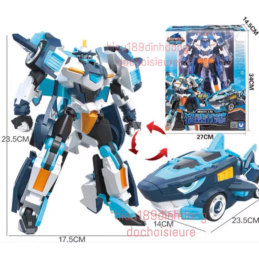 Lực lượng nhí x siêu nhân nhí miniforce animaltron Chiến binh thú Siêu robot cảnh sát không gian Jaws Cop