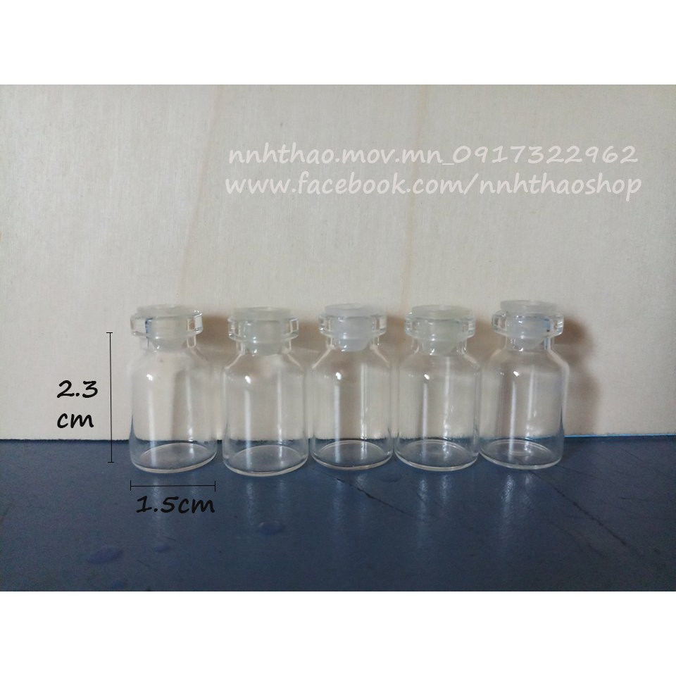 50 lọ thủy tinh nhỏ loại 1ml_2ml_3ml