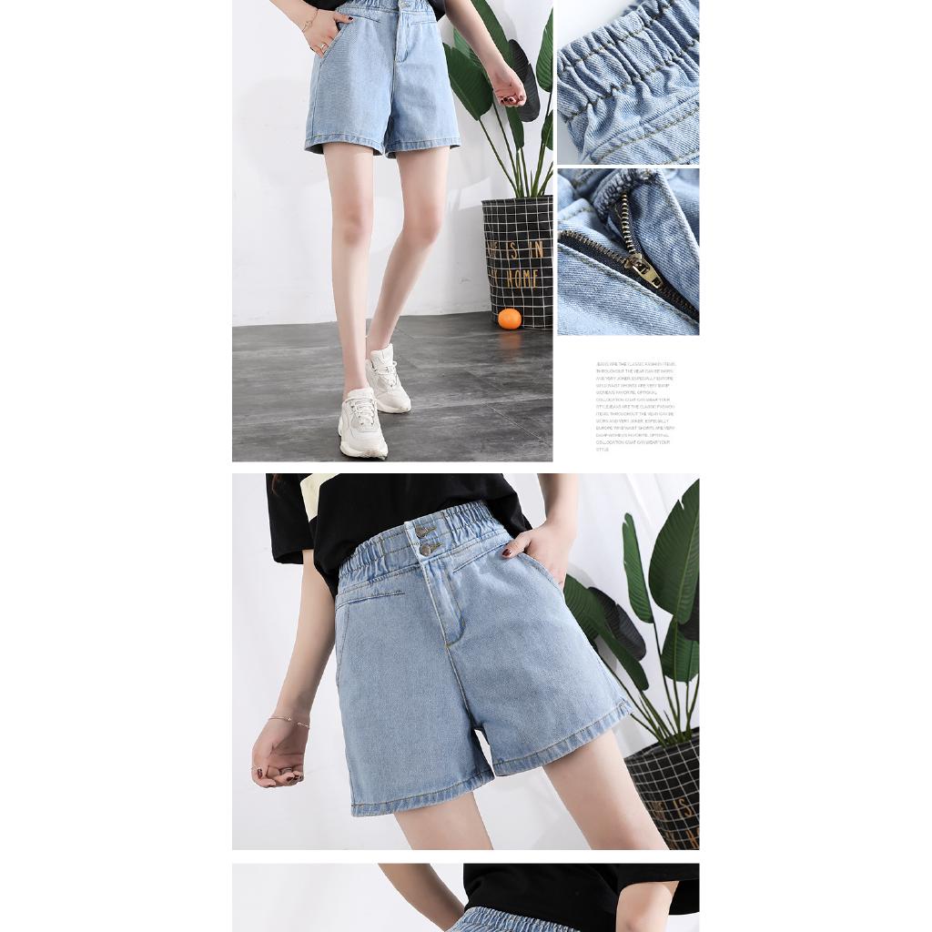 Quần Short Ống Rộng Lưng Thun Cho Nữ