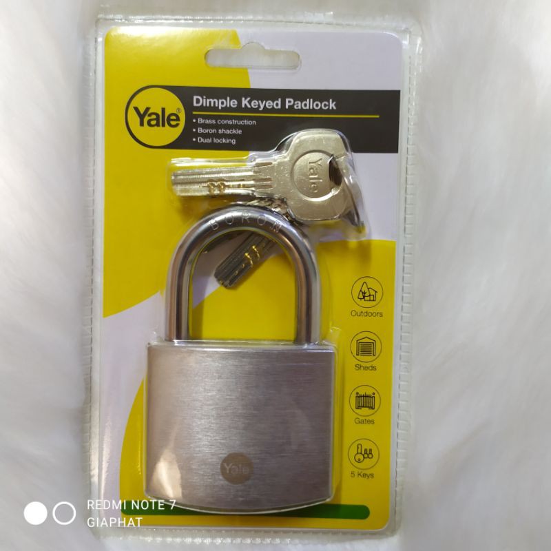 Ổ khoá bấm Yale Y120DB/60/135- chìa vi tính- khóa móc cao cấp của Mỹ