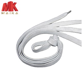 (1 đôi) - Dây buộc giày sợi dẹt MKPK8 110CM XÁM KIM TUYẾN BẠC dây giày vải MK MAIKA
