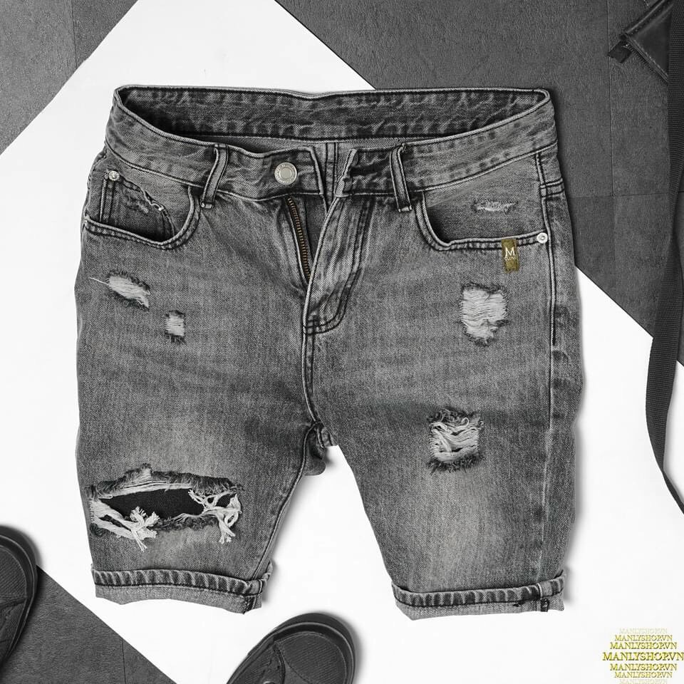 Quần Short Nam Rách chất Jean Co Giãn thời trang cao cấp phong cách Hàn Quốc MuradFashion MS950 | BigBuy360 - bigbuy360.vn