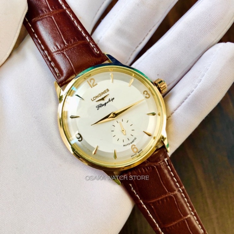 Đồng Hồ Nam LONGINES Cổ Điển 38mm Dây Da Máy AutoQuarzt Mới .