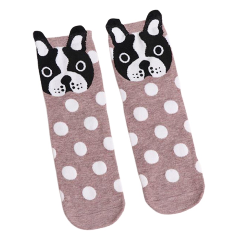 Vớ Cotton Thoáng Khí In Họa Tiết Chú Chó Hoạt Hình 3D Phong Cách Harajuku Cho Nam Và Nữ
