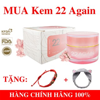 Kem Chống Lão Hóa 22 Again Cao Cấp Làm Trắng Da Mờ Nám Tàn Nhang + Tặng Vòng Tay Song Ngư + Băng Đô Tai Mèo