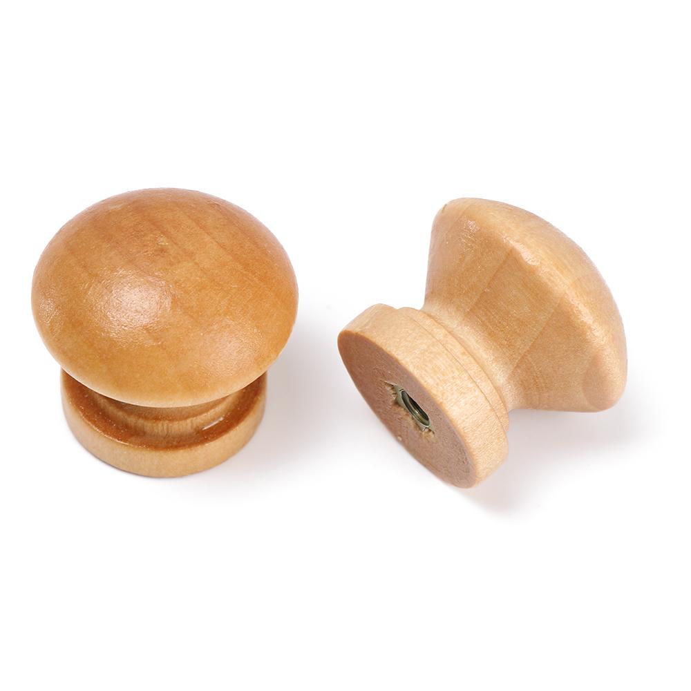 Set 10 Tay Nắm Cửa Tủ Hình Tròn Bằng Gỗ Tự Nhiên