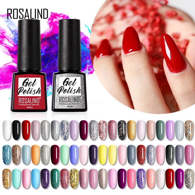 Sơn móng tay dạng Gel Rosalind màu sắc tươi sáng 7.3ml