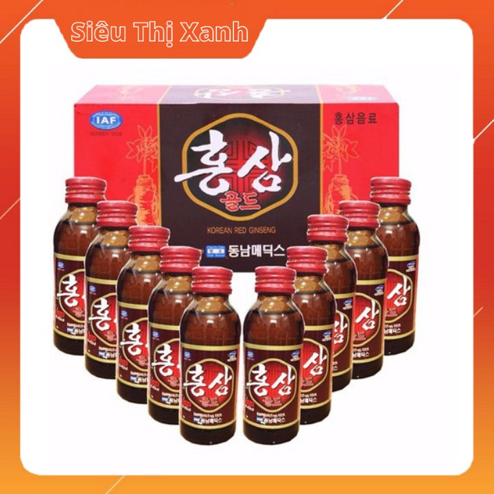 10 Chai Nước Uống Hồng Sâm Hàn Quốc