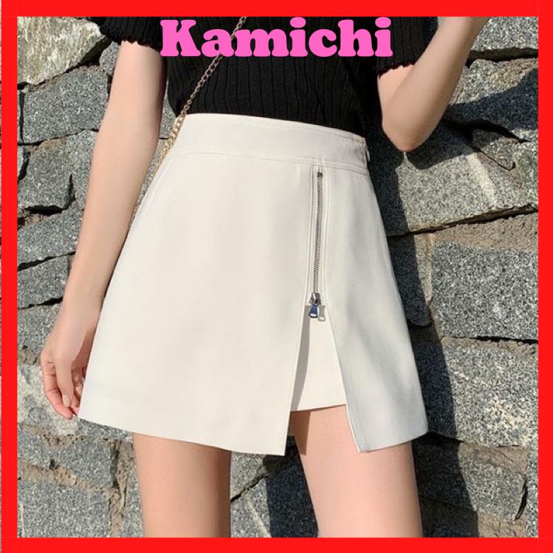 Quần Váy Nữ Lưng Cao Khóa Cạnh mã 222 Thời trang Kamichi