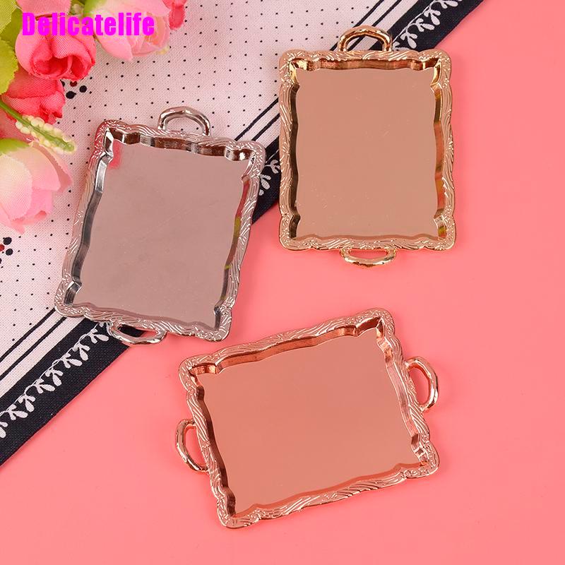 Khay Kim Loại Mini Tỉ Lệ 1: 12 Trang Trí Nhà Búp Bê