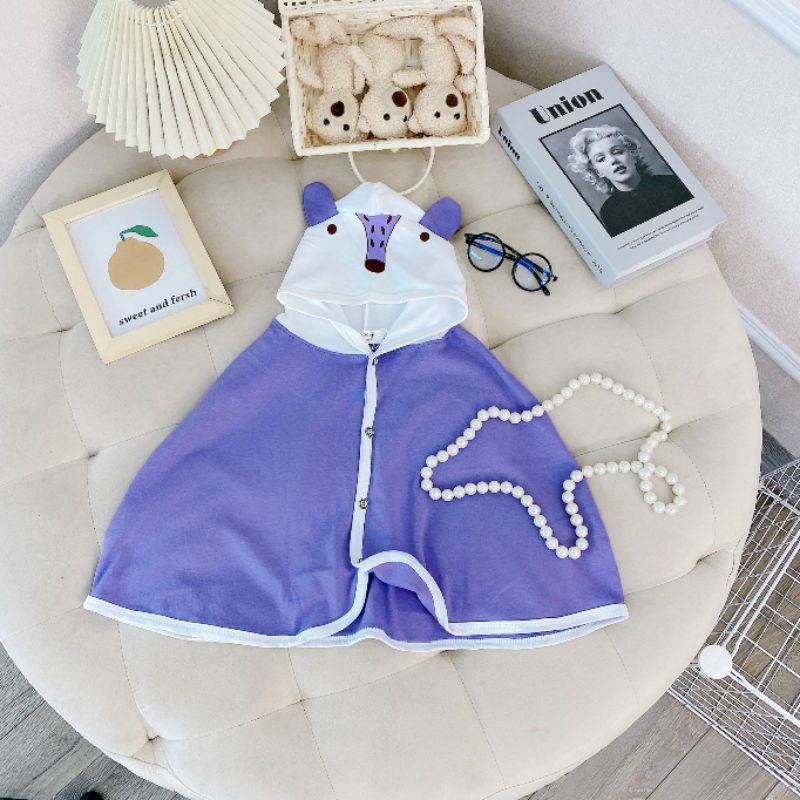 Áo Choàng Chống Nắng Gió Mùa Hè Thu, Kiểu Cánh Rơi Cho Bé 7-16kg