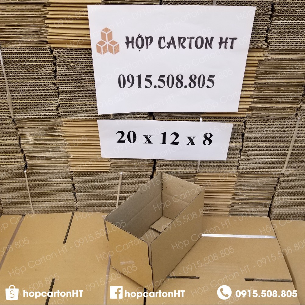 20x12x8 Combo 100 hộp carton ( Freeship Hà Nội )