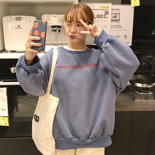 Áo sweater ulzzang in chữ form rộng