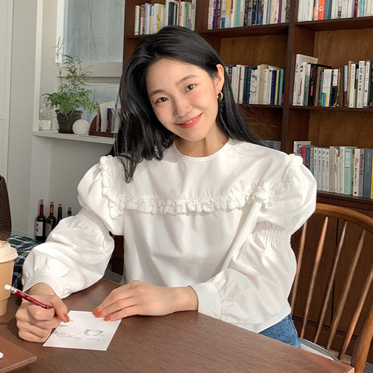 Áo Thun Tay Dài Cổ Tròn Dáng Rộng 39305