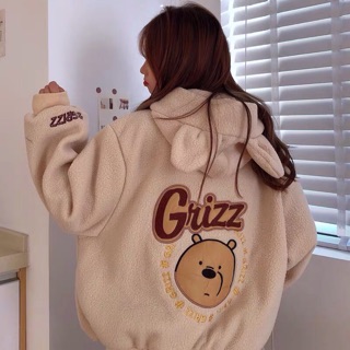 Áo hoodie tai gấu