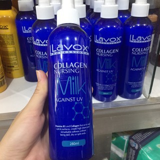 Sữa Dưỡng Collagen Chống Tia UV Siêu Bảo Vệ Tóc Lavox 280ml-  màu xanh