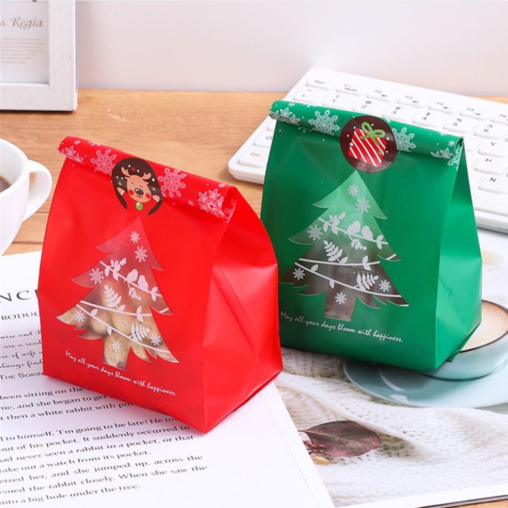 Set 50 Túi Đựng Bánh Kẹo Trang Trí Giáng Sinh