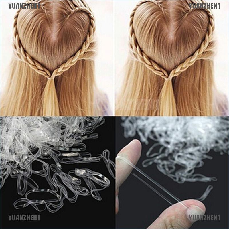 [YUANZHEN1] 200 / 500 Dây Thun Buộc Tóc Đuôi Ngựa Trong Suốt