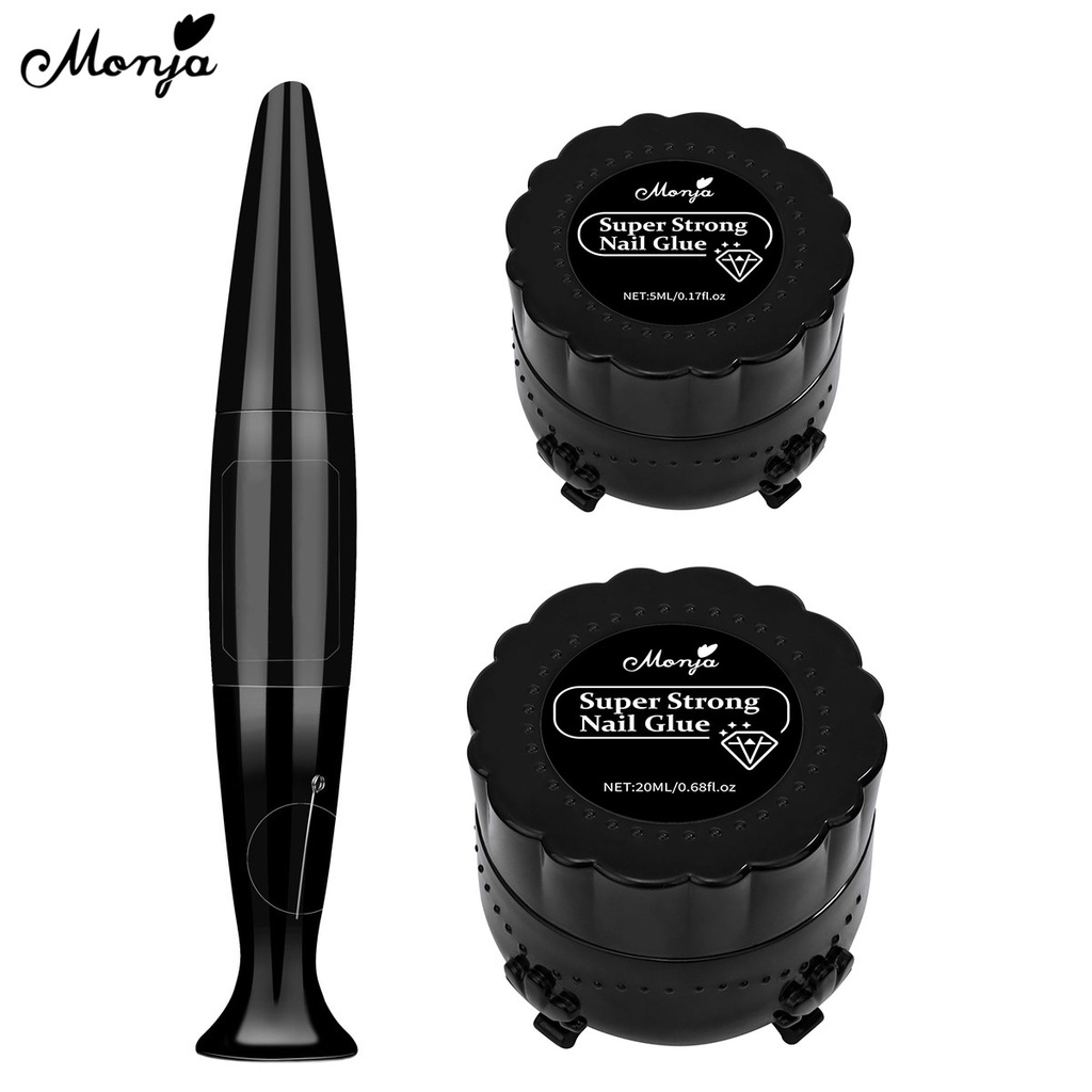 Keo dán đá trang trí móng tay MONJA trong suốt 5/ 8/ 20ml chuyên dụng