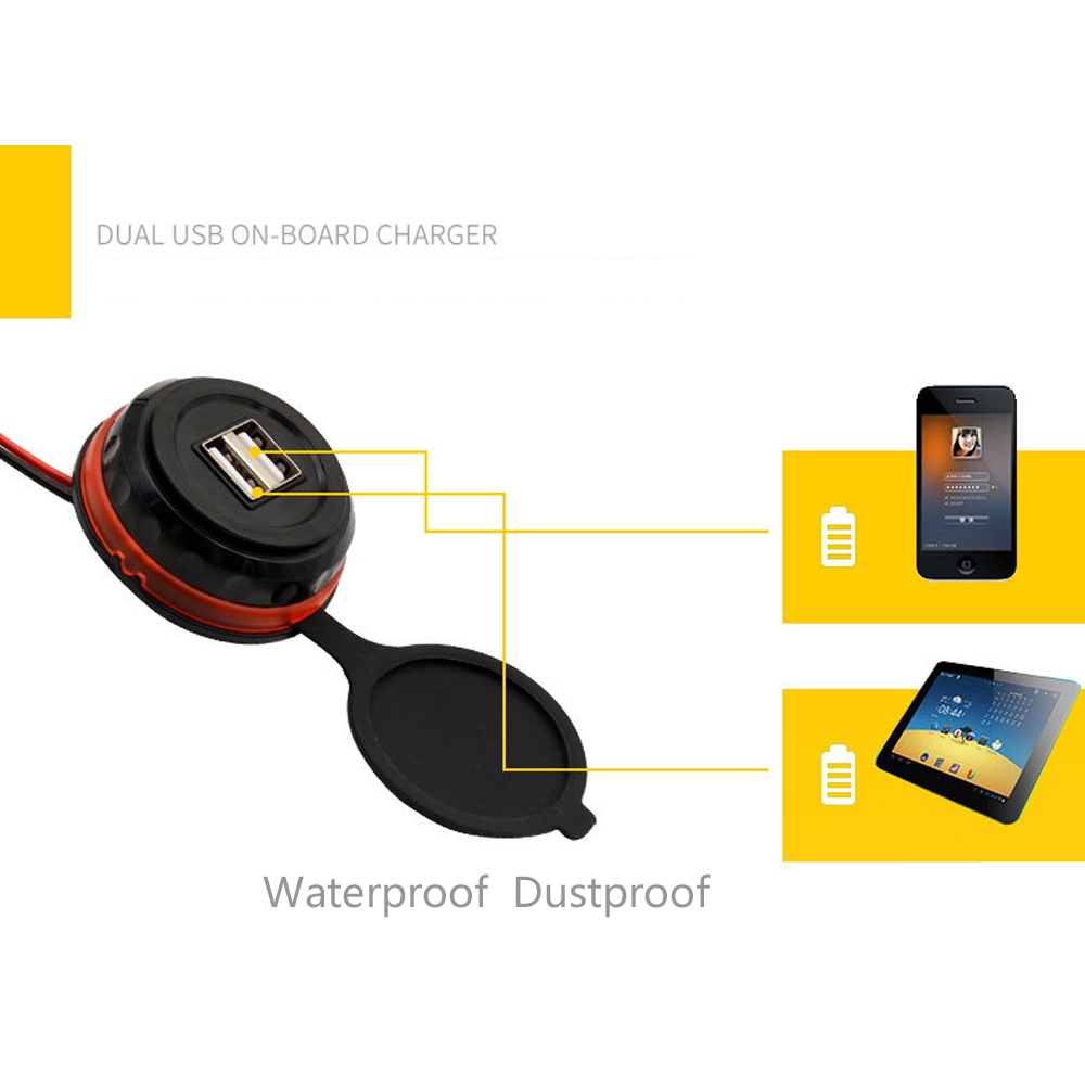 1 Ổ Cắm Điện Chống Nước 12-24v Cho Xe Hơi