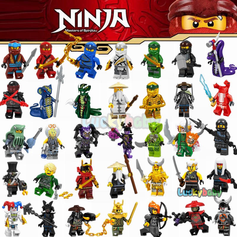Đồ Chơi Khối Lắp Ráp Mô Hình Nhân Vật Lego Ninjago Thu Nhỏ Tùy Chọn Dành Cho Bé