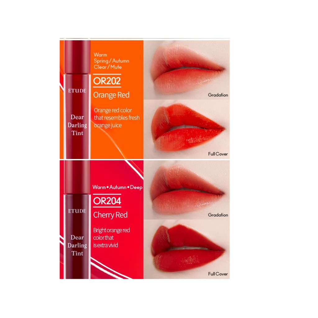 SET ưu đãi Chì kẻ chân mày và Son tint ETUDE Drawing Eye Brow NEW 0.25g  và Etude Dear Darling Tint 5g