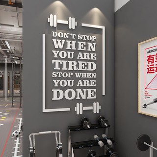 Tranh dán tường mica khung chữ động lực trang trí phòng tập gym, yoga, quán cafe, trà sữa