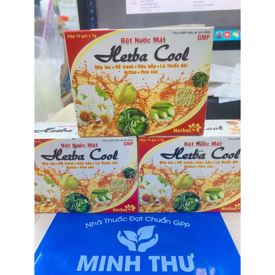 Bột nước mát HERBA COOL hộp 10 gói 7g