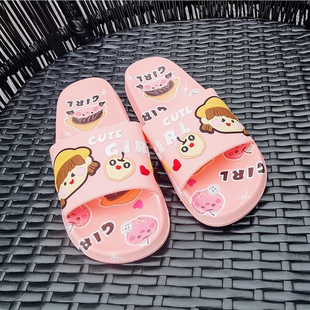 Dép quai ngang, dép 3D hình Cô Gái cute girl cho bé
