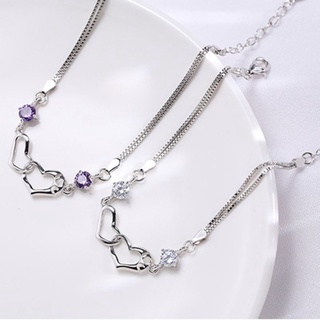 Combo 2 lắc tay bạc đính đá trẻ trung