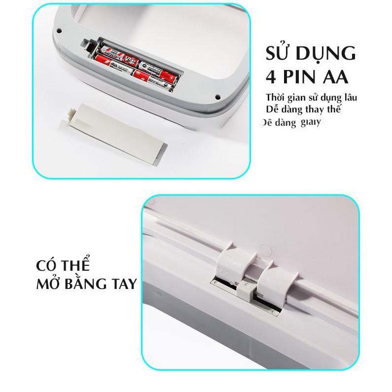 Thùng rác cảm ứng thông minh cảm biến tự động mở chỉ 0,3 giây chống nước dung tích 16L có đèn Led