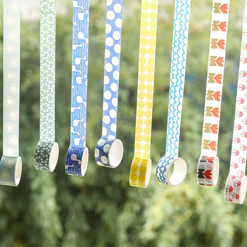 Bộ 4 cuộn washi tape Gió mùa hè băng keo trang trí sổ tay | BSW097