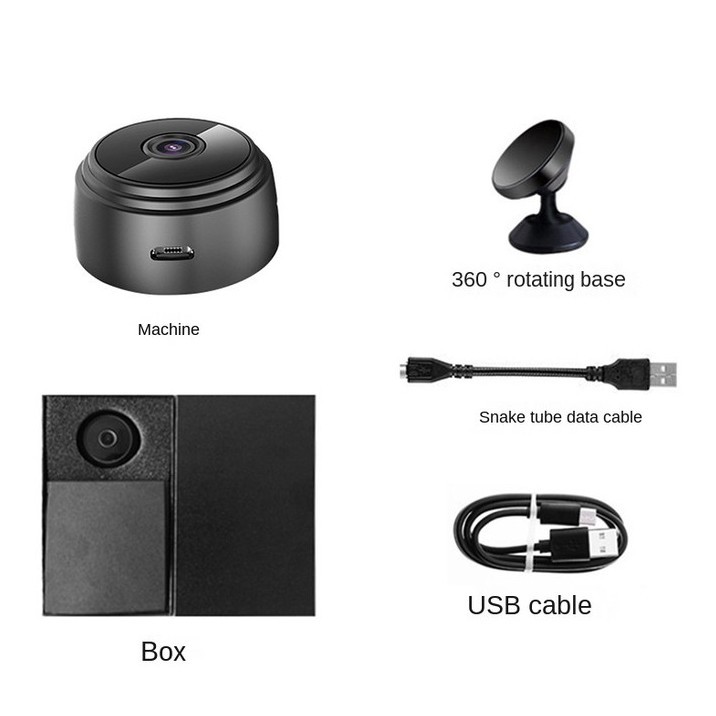 Camera không dây A9 HD 1080P / Camera web A9 / xoay 360 độ / Camera an ninh không dây WiFi mini / Hỗ trợ thẻ TF | BigBuy360 - bigbuy360.vn