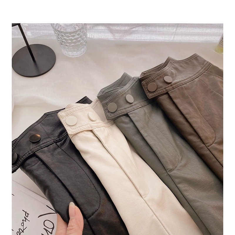 Quần Short Da Nữ Cạp Cao hàng Quảng Châu