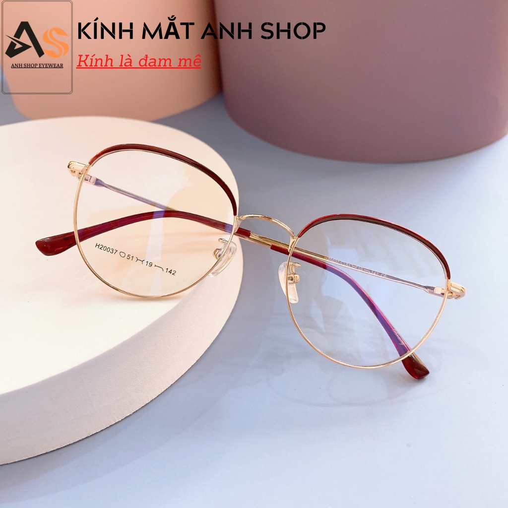 Gọng kính tròn chất liệu kim loại màu sắc đẹp nổi bật bền 20037