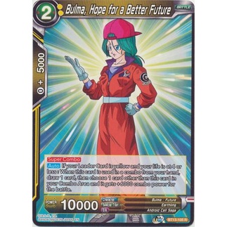 Thẻ bài Dragonball - bản tiếng Anh - Bulma, Hope for a Better Future / BT13-105'