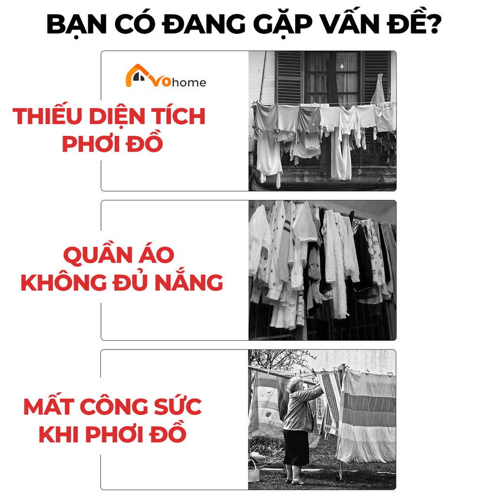 Sào phơi quần áo thông minh, cải tiến Bánh Xe, cây gấp gọn, giá giàn phơi có quà tặng móc chống bay